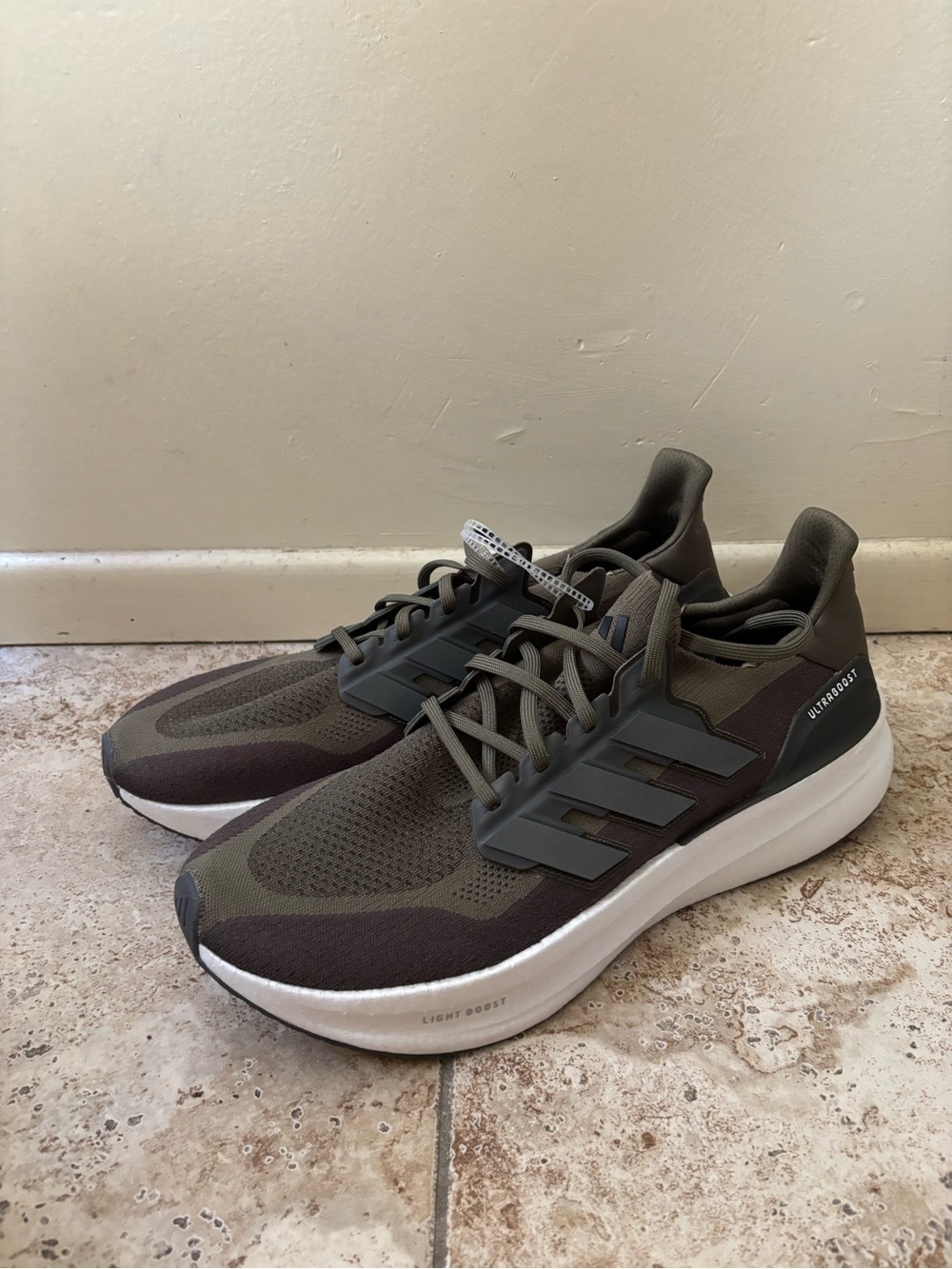 Adidas Ultraboost 5 Running Shoes Olive Strata Shadow Olive Men’s Sz 15 ID8815
